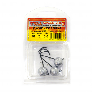 ТУЛА Джиг-головка на крючке VMC №3/0 (30гр)